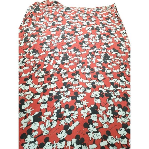 Vintage 90s Disney Twin Flat Size Mickey Mouse Bed Sheet - Picture 1 of 5